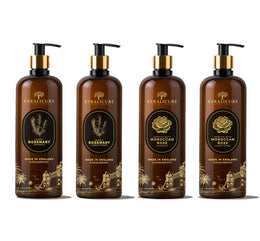 ) Keralicure Rosemary & Moroccan Rose Keratin Shampoo & Conditioner Collection (4 x 250ml)