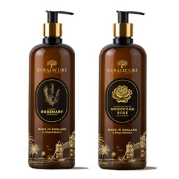 Keralicure Rosemary & Moroccan Rose Keratin Shampoo Set (250ml Each)